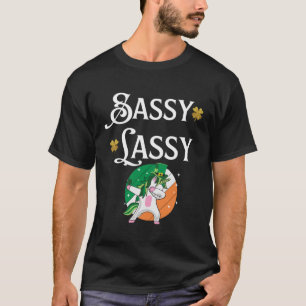T-shirt Sassy Lassy St Paddy's Day Citations Filles
