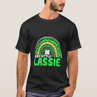T-shirt Sassy Little Lassie Boho Leopard Rainbow St Patron