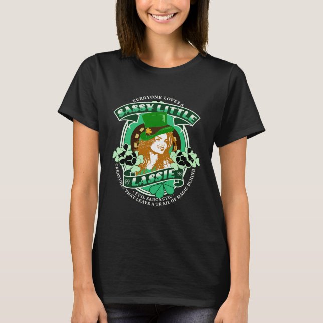 T-shirt Sassy Little Lassie  St Patricks Day (Devant)