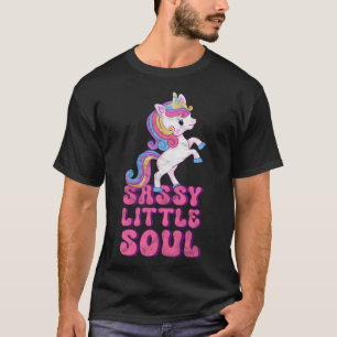 T-shirt Sassy Little Soul Cute Sarcastique Unicorne Enfant