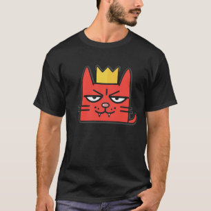 T-shirt Sassy Red Cat King – Cool Cartoon Cat Face avec