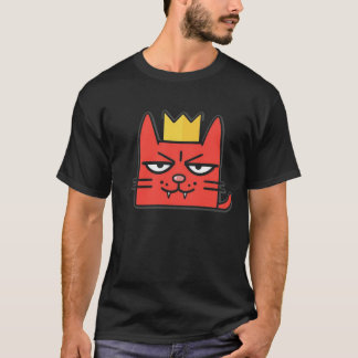 T-shirt   Sassy Red Cat King – Cool Cartoon Cat Face with 
