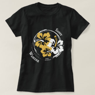 T-shirt Sassy Wahine Hibiscus femmesT-shirtTlonT