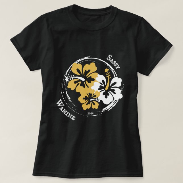 T-shirt Sassy Wahine Hibiscus femmesT-shirtTlonT (Design devant)