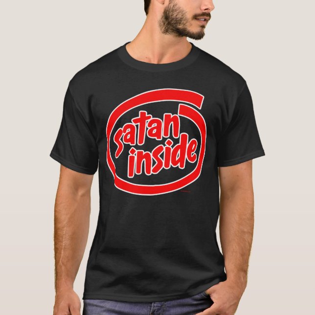 T-shirt Satan à l'intérieur du rouge (Devant)