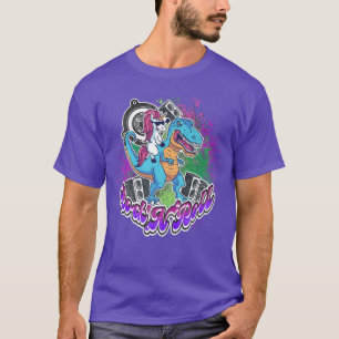 T-shirt Satan Dino Unicorn Punks Not Dead Gothic Tattoo Ro