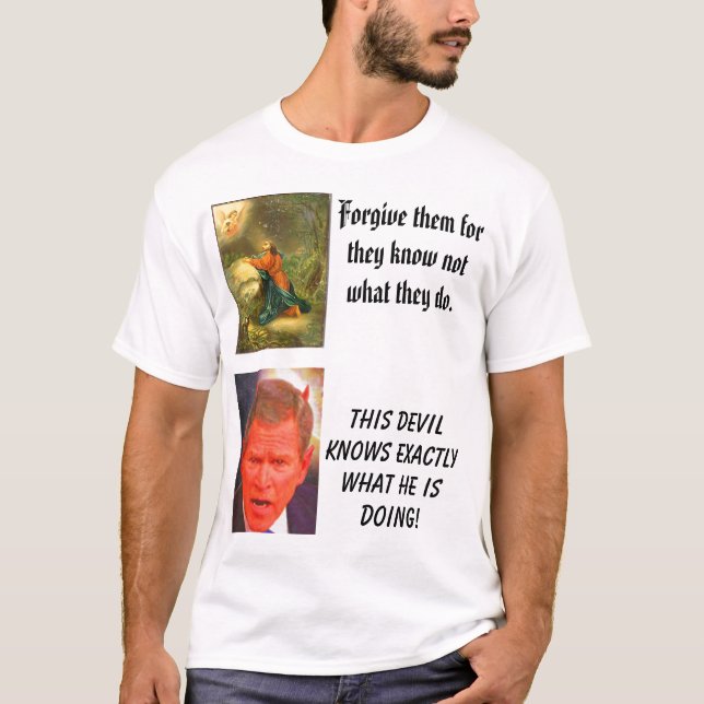 T-shirt SATAN, le Christ dans le jardin de Gethsemane, (Devant)