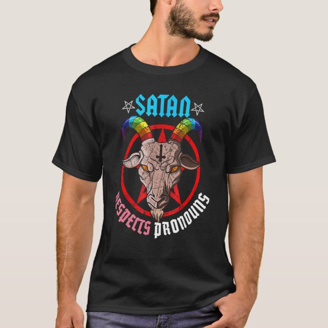 T-shirt Satan Respects Pronoon (Devant)