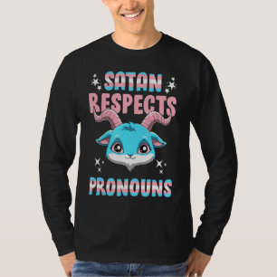 T-shirt Satan transgenre Respecte Pronoms Pentagramme Tran