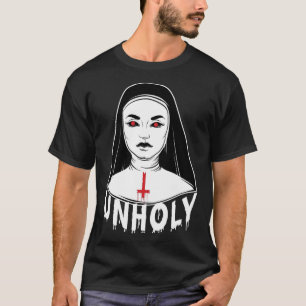 T-shirt Satanic Nun Unholy Gothic Evil Lucifer Occult Witc