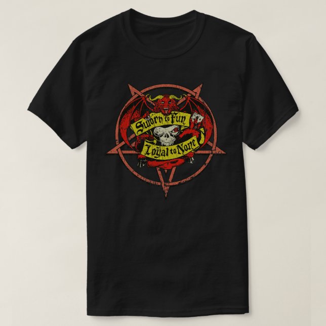 T-shirt Satanique A Prononcé À S'Amuser Loyal À Aucun Pent (Design devant)