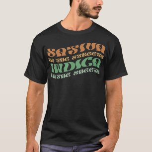 T-shirt Sativa Dans Les Rues Indica Dans Les Feuilles Psyc