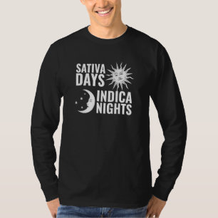 T-shirt Sativa Days Indica nuits Soleil Moon Stoner