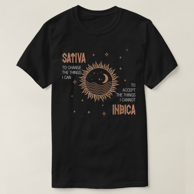 T-shirt Sativa pour changer les choses que je peux désherb (Design devant)