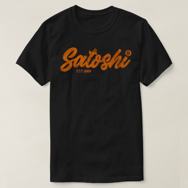 T-shirt Satoshi Est 2009 Bitcoin Créateur Blockchain Curre (Design devant)
