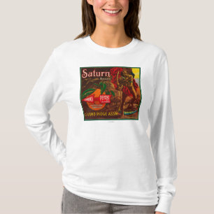 T-shirt Saturn LabelUpland orange, CA