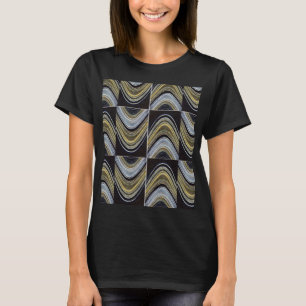 T-shirt Saturn pour femmes, image en carrelage gra
