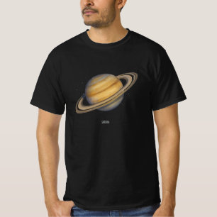 T-shirt Saturne artistique avec anneaux vibrants