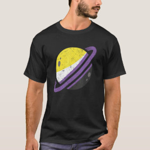 T-shirt Saturne Indicateur Non binaire Lgbt Égalité Agende