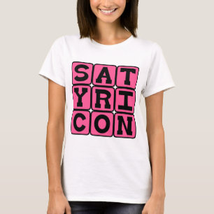 T-shirt Satyricon, fiction latine