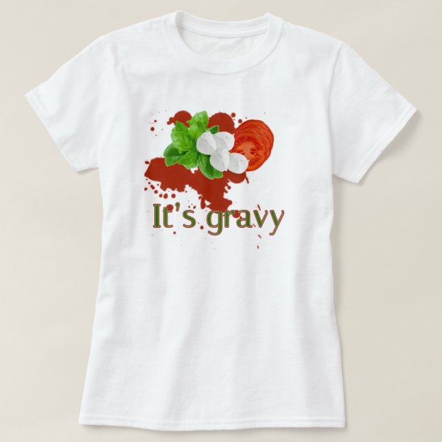 T-shirt Sauce au jus contre la sauce (Design devant)