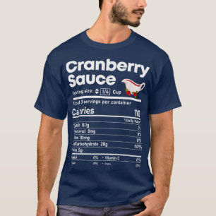 T-shirt Sauce canneberge Nutrition Drôle Thanksgiving Chri