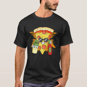 T-shirt Sauce chaude de sel Pizza Sunglass Cheesy Hawaiian