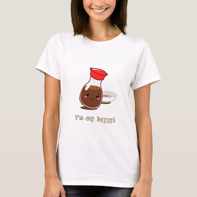 T-shirt Sauce de soja mignonne d'Anime "je suis soja (Devant)