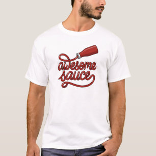 T-shirt Sauce Géniale Bouteille de Ketchup Nourriture Jeu