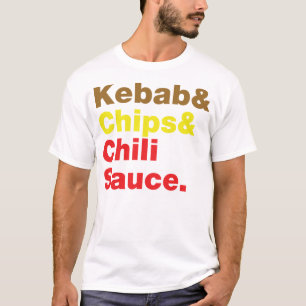 T-shirt Sauce Kebab & Chips & Chili.