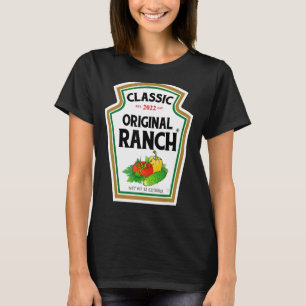 T-shirt Sauce Ranch Salade verte Dressing Costume d'Hallow
