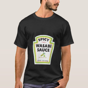 T-shirt Sauce Wasabi Épicé Femme Étiquette Funny Hallo
