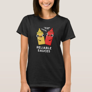 T-shirt Sauces fiables Funny Food Pun Dark BG