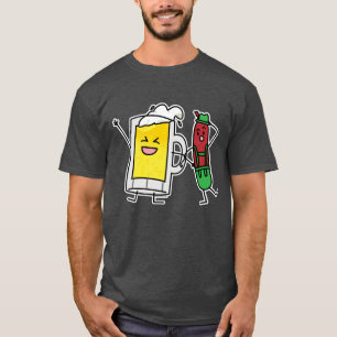 T-shirt Saucisse de bière Octoberfest Oktoberfest lederho