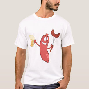 T-shirt Saucisses Et Bière