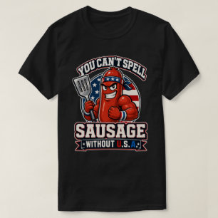 T-shirt Saucisson Musclé Patriotique et Drôle Maître du Gr