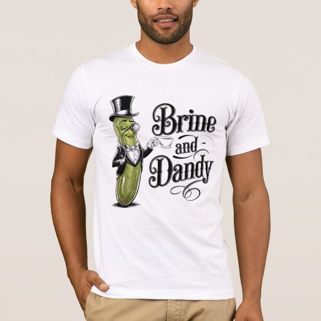 T-shirt Saumure drôle et cornichon élégant et piquant jeu  (Devant)