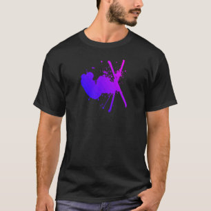 T-shirt Saut à ski en style libre féminin Saut à ski en st
