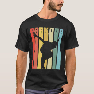 T-shirt Saut courant libre de rétro de Parkour ville de