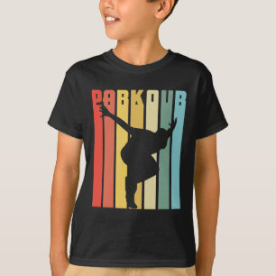 T-shirt Saut courant libre de rétro de Parkour ville de