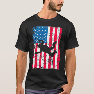 T-shirt Saut en parachute avec drapeau américain patriotiq