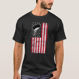 T-shirt Saut en parachute avec drapeau américain Sports ex
