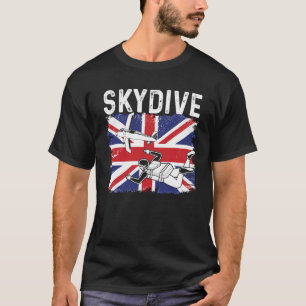 T-shirt Saut en parachute Grande-Bretagne Drapeau Parachut