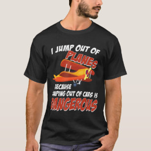 T-shirt Saut en parachute Je saute d'avions Parachute drôl