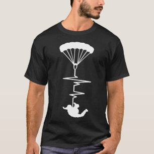 T-shirt Saut en parachute Rythme cardiaque Mignon