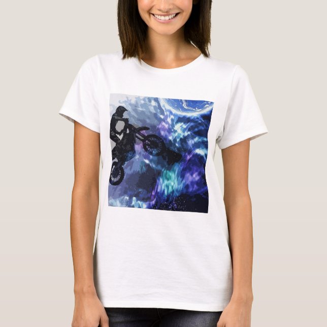 T-shirt Sauter dans l'espace - Motocross Rider (Devant)