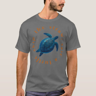 T-shirt Sauter la paille Sauver une tortue Ver
