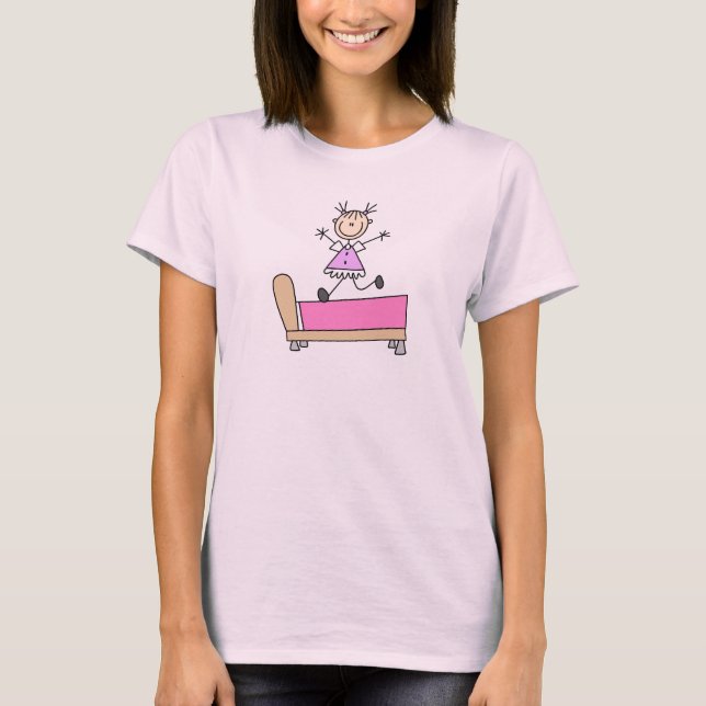 T-shirt Sauter sur la chemise de lit (Devant)