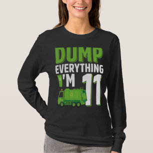 T-shirt Sauter tout J'ai 11 ans Garbage Truck 11e