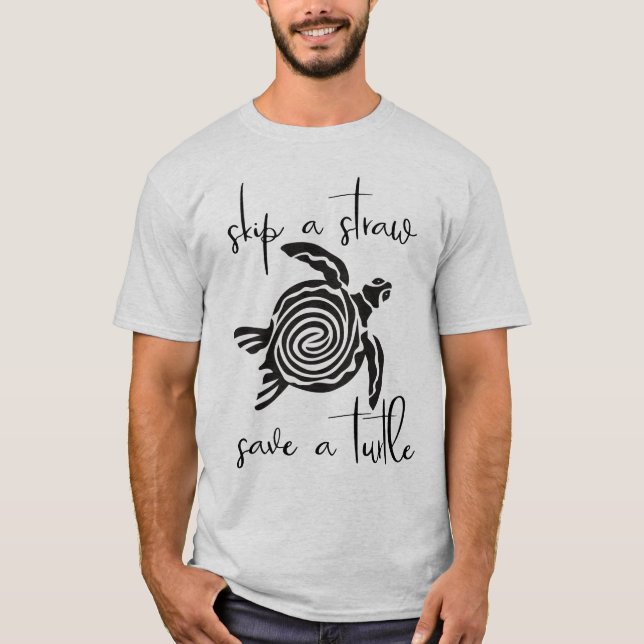 T-shirt Sauter une paille Sauter une tortue (Devant)